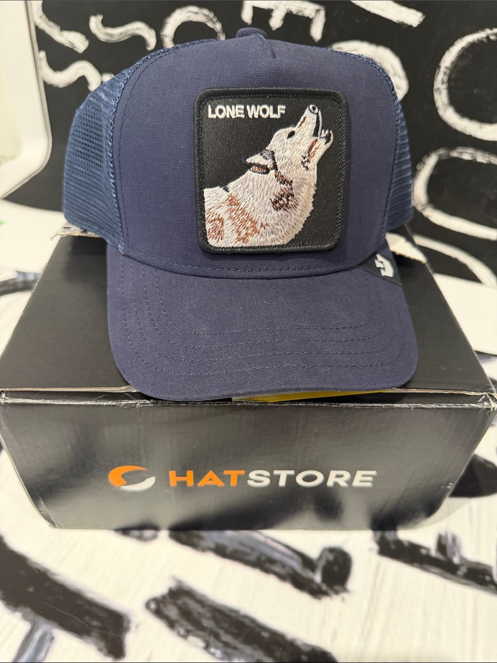 Goorin Bros Navy Kids Lone Wolf Trucker Hat